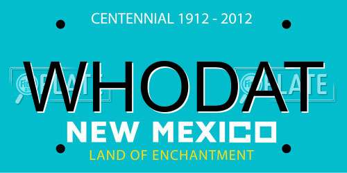WHODAT New Mexico License Plate