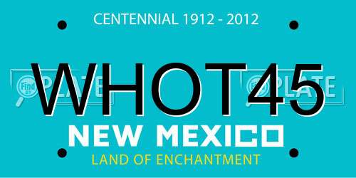 WHOT45 New Mexico License Plate