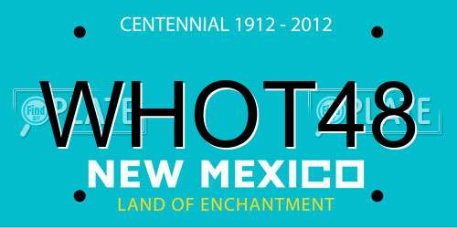 WHOT48 New Mexico License Plate