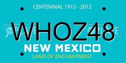 WHOZ48 New Mexico License Plate