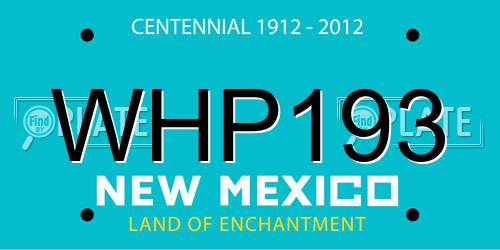 WHP193 New Mexico License Plate