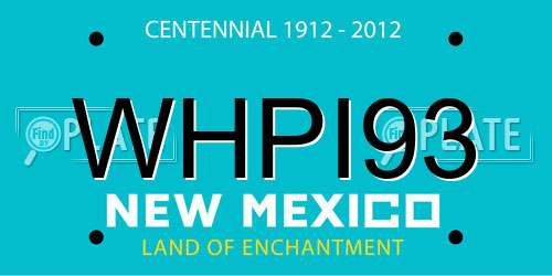 WHPI93 New Mexico License Plate