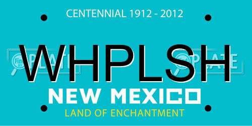 WHPLSH New Mexico License Plate