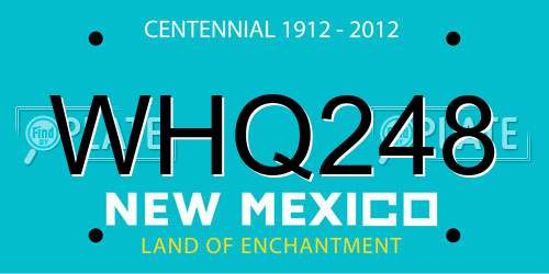 WHQ248 New Mexico License Plate