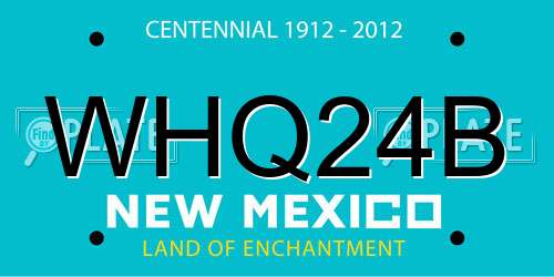 WHQ24B New Mexico License Plate