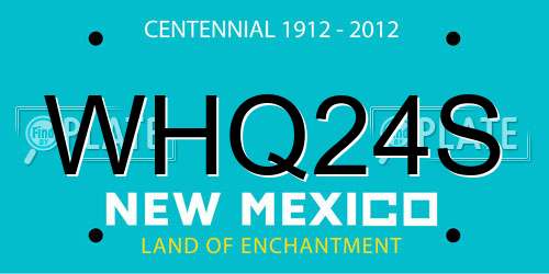 WHQ24S New Mexico License Plate