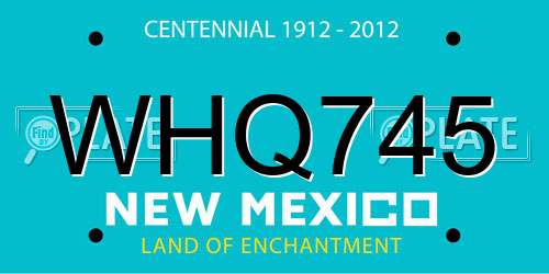 WHQ745 New Mexico License Plate
