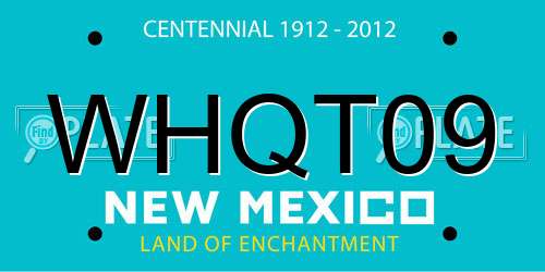 WHQT09 New Mexico License Plate