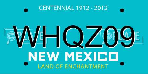 WHQZ09 New Mexico License Plate