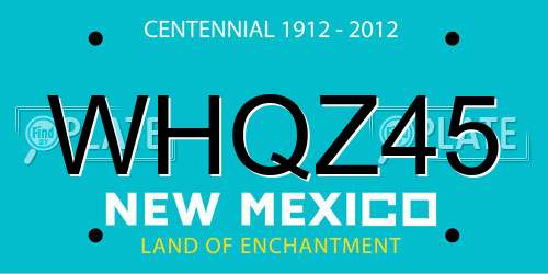 WHQZ45 New Mexico License Plate