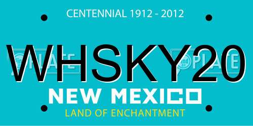 WHSKY20 New Mexico License Plate