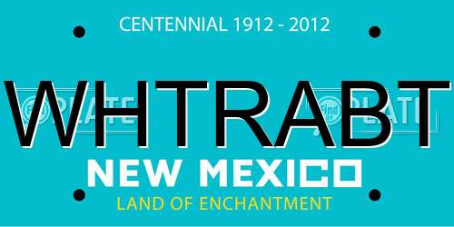 WHTRABT New Mexico License Plate