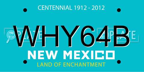 WHY64B New Mexico License Plate