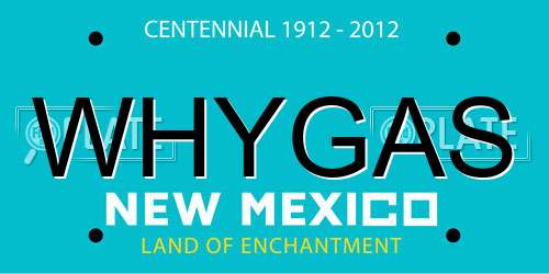 WHYGAS New Mexico License Plate