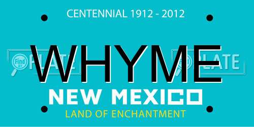 WHYME New Mexico License Plate