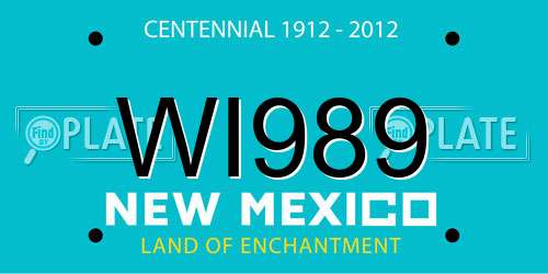 WI989 New Mexico License Plate