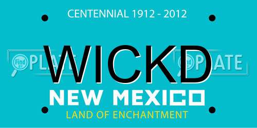 WICKD New Mexico License Plate