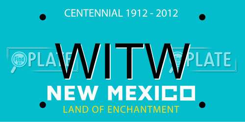 WITW New Mexico License Plate