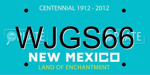 WJGS66 New Mexico License Plate
