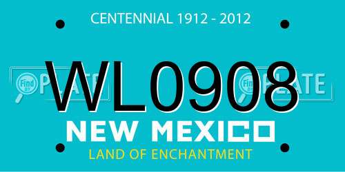 WL0908 New Mexico License Plate