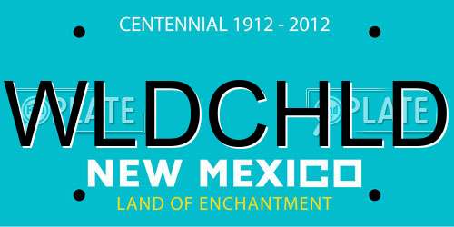 WLDCHLD New Mexico License Plate