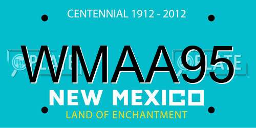 WMAA95 New Mexico License Plate