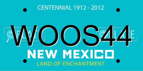 WOOS44 New Mexico License Plate