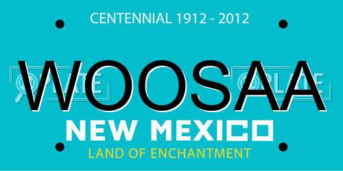 WOOSAA New Mexico License Plate