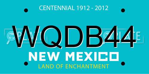WQDB44 New Mexico License Plate