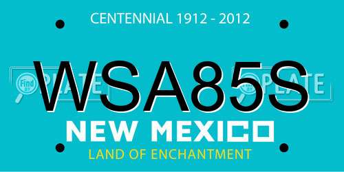 WSA85S New Mexico License Plate