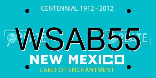 WSAB55 New Mexico License Plate