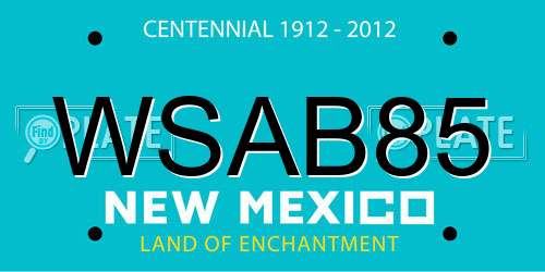 WSAB85 New Mexico License Plate