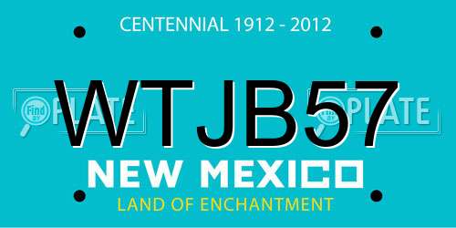 WTJB57 New Mexico License Plate