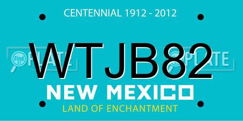 WTJB82 New Mexico License Plate