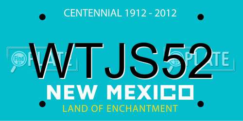 WTJS52 New Mexico License Plate
