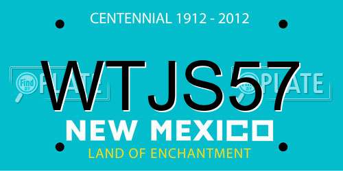 WTJS57 New Mexico License Plate