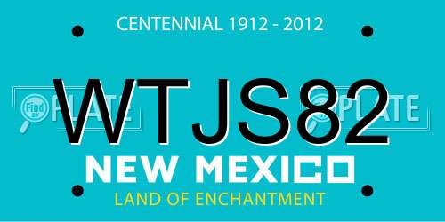 WTJS82 New Mexico License Plate