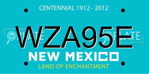 WZA95E New Mexico License Plate