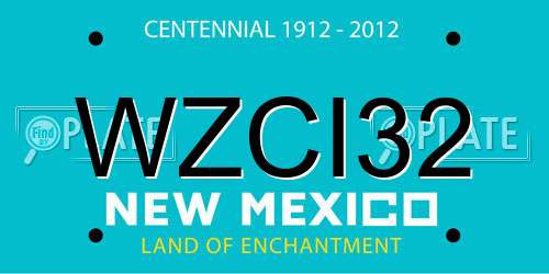 WZCI32 New Mexico License Plate