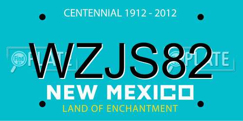 WZJS82 New Mexico License Plate
