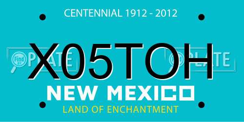 X05TOH New Mexico License Plate
