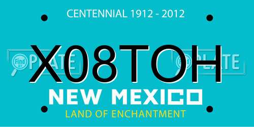 X08TOH New Mexico License Plate