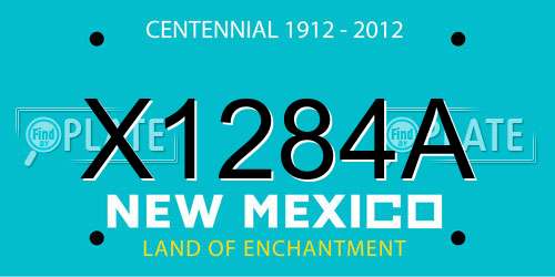 X1284A New Mexico License Plate