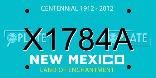 X1784A New Mexico License Plate