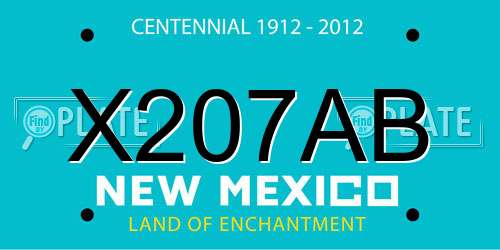 X207AB New Mexico License Plate