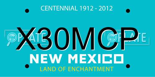 X30MCP New Mexico License Plate