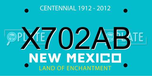 X702AB New Mexico License Plate