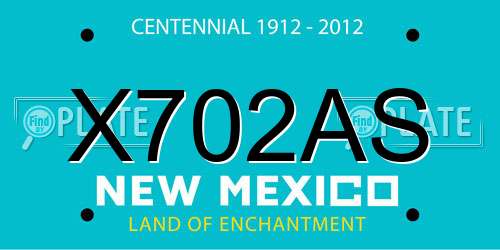 X702AS New Mexico License Plate