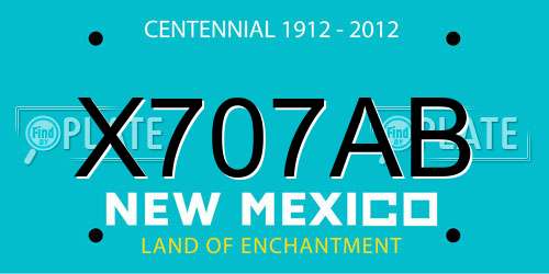 X707AB New Mexico License Plate
