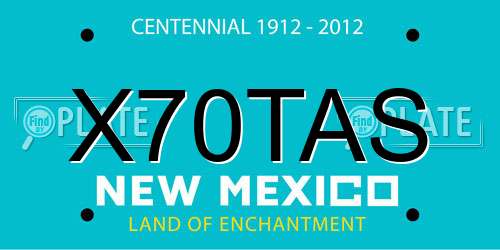 X70TAS New Mexico License Plate